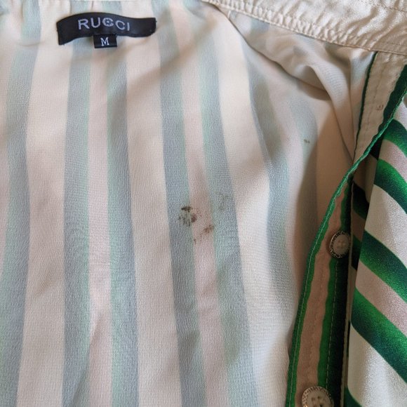 Striped Floral Sleeveless Dress- Size 6 - Picture 8 of 9